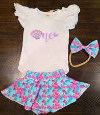 Baby Girl Mermaid Outfit 1st Birthday 12-18 months picture
