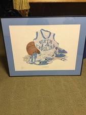 Steve Ford Signed North Carolina Tar Heel Basketball Print picture