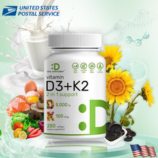 DEAL SUPPLEMENT Vitamin D3 K2 5000IU Softgel, 2-1 Complex, 250 Count picture