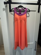 Prana Women’s Cali Dress, Racerback, Built In Shelf Bra, orange & Purple, M picture