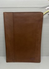 Vintage Genuine Leather Padfolio Cover Planner Brown  10” Length x 14” Height picture