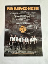 Rammstein Hand Signed 2005 A5 Tour Poster Autograph Original 5 Members No Oliver picture