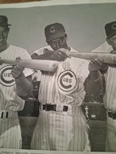 Ernie Banks Chicago Cubs 1958 Original Press Photo Hs1422 picture