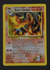 Rare 2000 Blaine's Charizard Holo Pokemon Card  2/132 Gym  Challenge picture