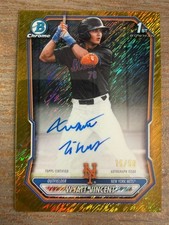Wyatt Vincent 2026 Bowman Chrome GOLD Shimmer Autograph on Card Auto #/50 1st picture