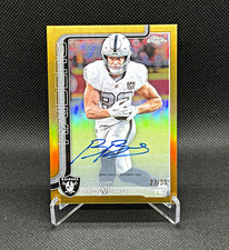 2025 Topps Chrome Brock Bowers Las Vegas Raiders BA-BB Autographs /50 TRUE GOLD picture