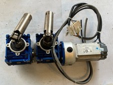 Siemens 1FL4033-0AF21-0AA0 400W Servo Motor w/ 2 NMRV 030 Gearboxes picture