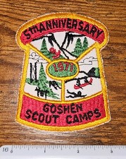 Goshen Scout Camps Vintage NCAC 5th Anniversary 1971 BSA Boy Scout Patch picture