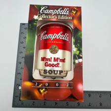 Campbell’s Soup Can Ornament 2002-2003 Collector’s Edition M’m M’m Good w/ Box picture
