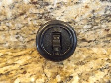 VINTAGE H&H TOGGLE PORCELAIN/BAKELITE LIGHT SWITCH STEAMPUNK / RESTORATION PROJ. picture