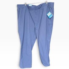 Columbia 3X Women Leslie Falls Ankle Pants  Blue Elastic Waist Hiking Crops NWT picture