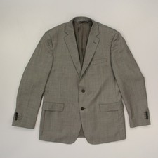 Ermenegildo Zegna Mens Sport Coat Jacket Blazer Size 42 Gray 100% Wool VTG Italy picture