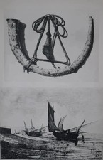 Léon GAUCHEREL Arromanches Heliogravure 1924 45x31,5cm Reproduction picture
