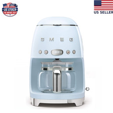 Smeg 50's Retro Drip Coffee Machine w 10 Cup Glass Carafe, DCF02 ,Pastel Blue picture
