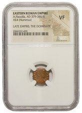 NGC VF Roman AE4 Aelia Flaccilla (AD379- 388) Wife of Theodosius I the Great T5 picture
