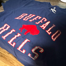 Fanatics Buffalo Bills NFL Football Shirt Men’s LG Blue Shirt Vintage Retro Rare picture