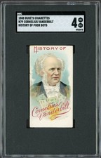 1888 N79 Duke Cigarettes HISTORY OF POOR BOYS (SGC 4 VG/EX) Cornelius Vanderbilt picture