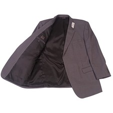 NWT Jos. A. Bank Traveler's Collection Grey Hopsack 100% Wool Blazer Mens 52L picture