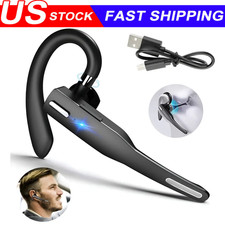 Trucker Wireless Headset Bluetooth 5.1 Earpiece Dual Mic Earbud Noise Cancelling picture
