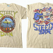 1993 Steely Dan Tour Rare 2 Side Sand T shirt classic style Men Women picture