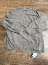 ASOS DESIGN Taupe Shaggy Fluffy Knit Cozy Sweater Size Large picture