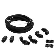LokoCar 6AN PTFE Fuel Line Kit 10FT AN6 E85 Hose Fitting 10FT, Black picture