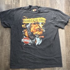 RARE VINTAGE Harley Davidson 1903 Pit Bull tee Size Large  picture