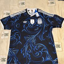 adidas Argentina AFA Soccer Jersey Black/Blue/White Men’s XL FIFA 2022 picture