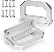 2Pcs Front Tow Hooks Recover Point for RAM 2500/3500 13-18, Silver | CNC Billet picture