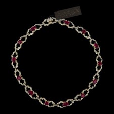 👉 Wholesale Lot of 9 Vintage CAROLEE Ruby Red Rhinestone Gold Collar Necklaces picture