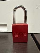 QTY 24 AMERICAN LOCK RED ALUMINUM KEYED ALIKE LOCK KEY 315454 2 KEYS PER LOCK picture