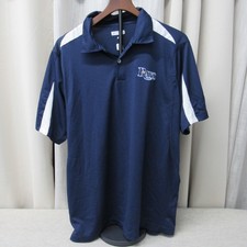 Vtg 2008 World Series Tampa Bay Rays Polo Shirt Mens Navy Blue AL Champions picture