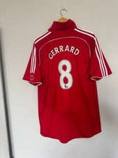 Vintage 2006 2007 Liverpool FC Adidas Jersey GERRARD 8 Home Football Shirt XL picture