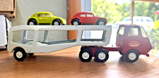 70s TONKA MINI CAR HAULER PRESSED STEEL & PLASTIC VW VOLKSWAGEN BEETLES EXC COND picture