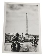 1945 WW2 Paris France Place De La Concorde Luxor Obelisk Guillotine picture