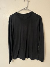 Lululemon The Fundamental Long Sleeve T Shirt Men's Large Black Stretch picture
