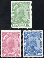 Liechtenstein Stamps # 1-3 MNH F-VF Rare Scott Value $900.00 picture
