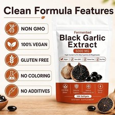 1-3PCS Fermented Black Garlic Extract, Natural Odorless Aged Garlic Supplements picture
