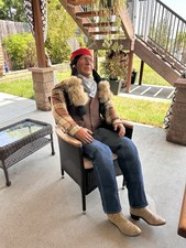 Life-Size 4ft Seated Native American / Western Display Figure picture