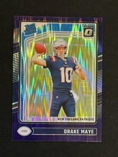 2024 Donruss Optic Drake Maye Purple Shock Prizm Rated Rookie RC #229 Patriots picture
