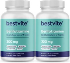 Bestvite Benfotiamine 300mg (120 Vegetarian Capsules) (2-Pack)-No Stearates  picture