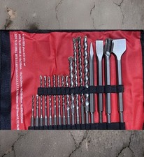 17pcs SDS Plus Rotary Hammer Drill Bits Chisel Groove Set Carbide-Tipped Masonry picture