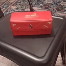 KIWI Shoe Shine Compact Kit, Red Metal Tin Case w/ Brushes & Cloth picture