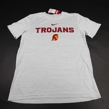 USC Trojans Nike Dri-Fit Short Sleeve Shirt Men's Light Gray New - Medium picture