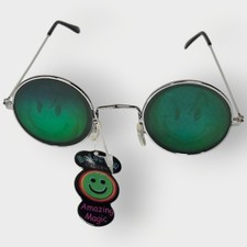 VINTAGE 1990s Smiley Face Sunglasses, Holographic Glasses NEW Old Stock NOVELTY picture