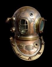 Diver Helmet - 1945 - WW2 - Antique Scuba Helmet picture