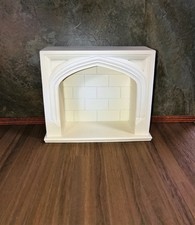 Dollhouse Miniature Large Tudor Gothic Victorian Style Fireplace 1:12 Scale picture
