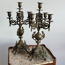 Pair of large French baroque candlabra picture