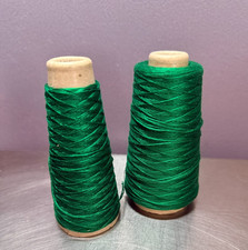 2 Vintage DMC Mouliné Spécial No 25 Embroidery Floss 699 Christmas Green 108G picture