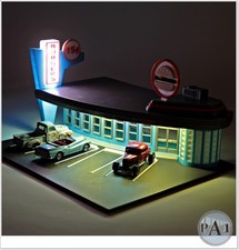 DIY 1:64 Scale DIY 60's Diner Unassembled Diorama Kit for Hotwheels and Matchbox picture